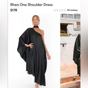 Rhea One Shoulder Dress - Black XXL Show Me Your Mumu